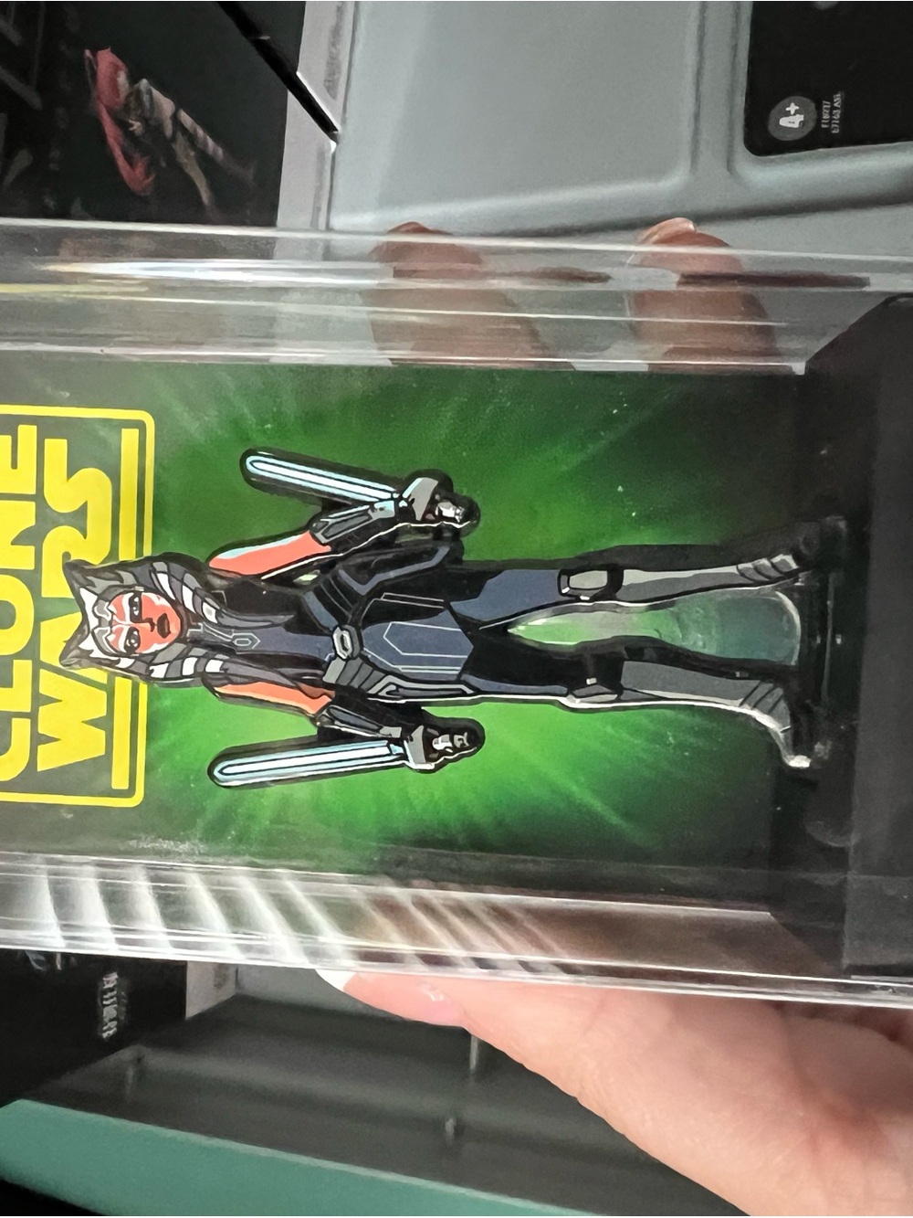 Black Star Wars The Clone Wars Ahsoka Tano Fig Pin